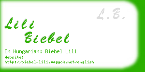 lili biebel business card